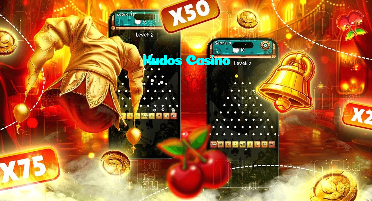 Kudos Casino casino presented on mobile device in Pakistan with slots and live games